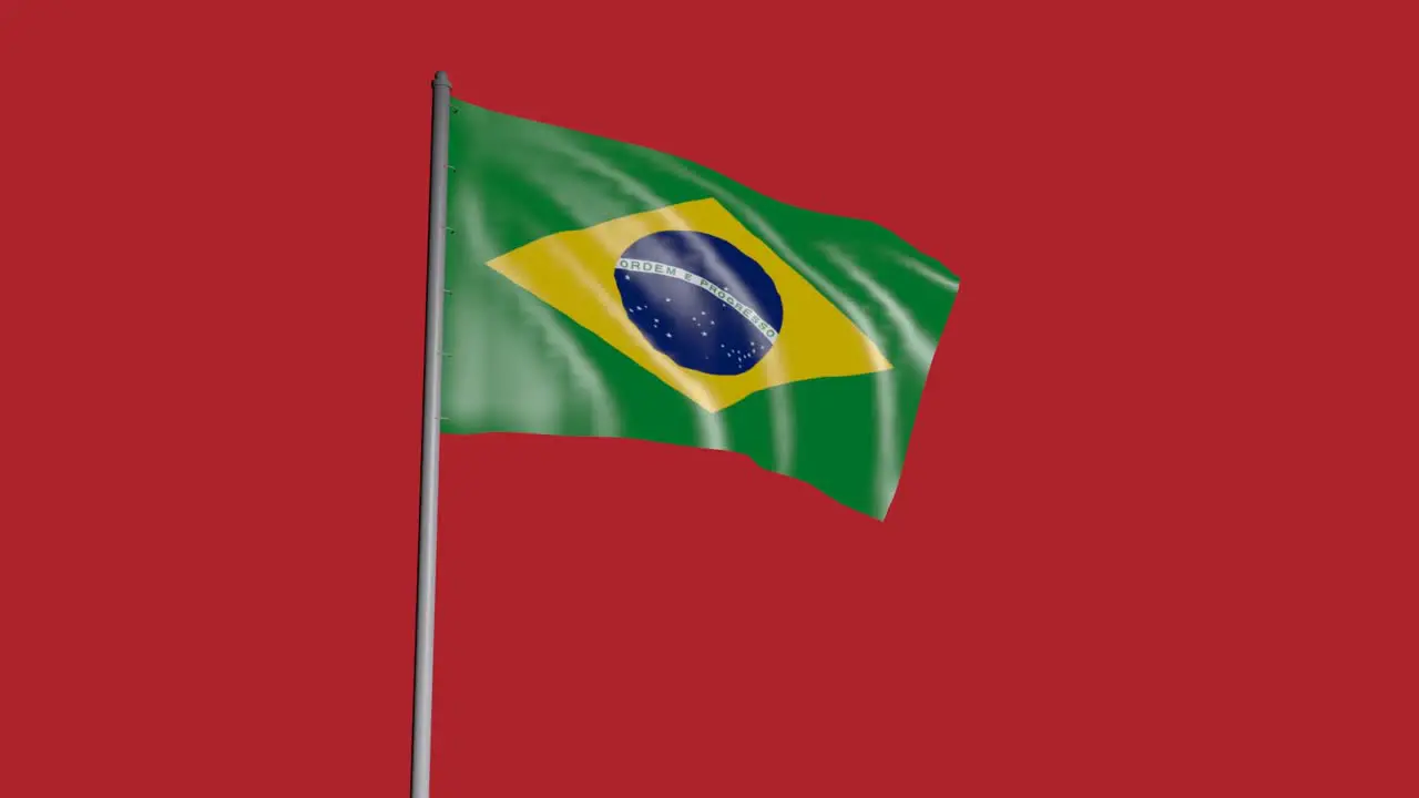 3D Flag of Brazil