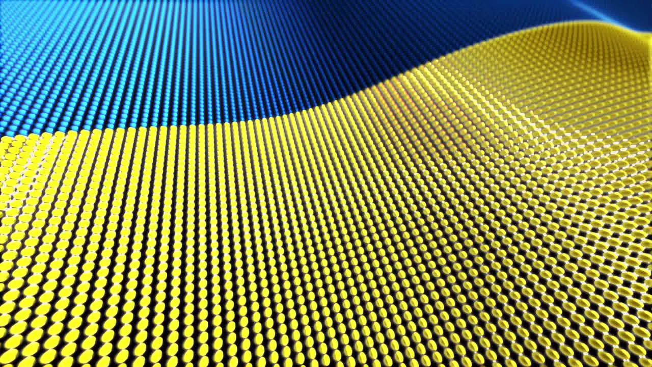 Motion Particle Flag Loop Ukraine