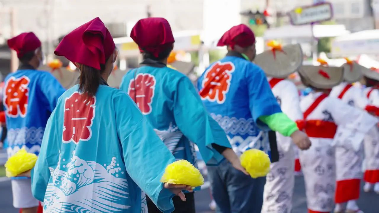 Dancing at Traditional Ohara Festival in Kagoshima Kyushu Japan