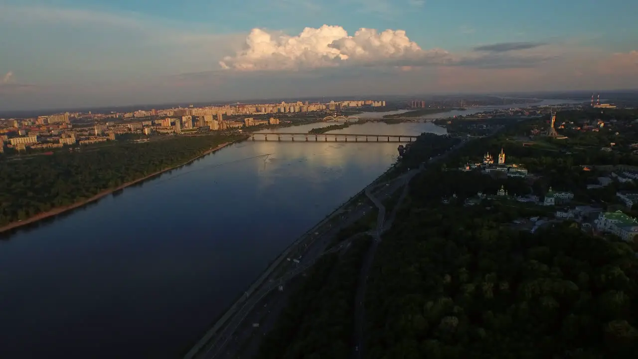 Aerial view of city panorama