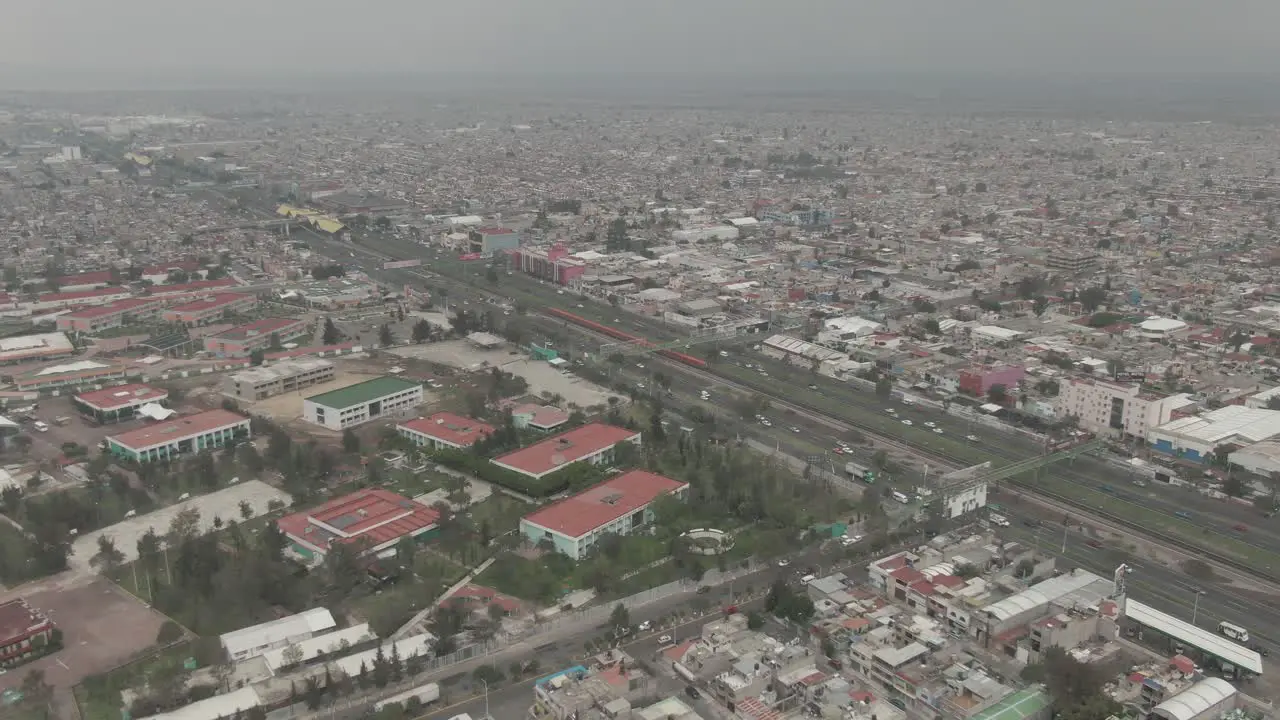 Aerial View Avenue Drone 3 Central Ecatepec Mexico City