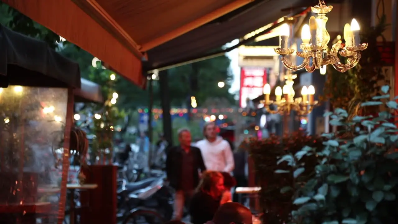 View at restaurants at Witte de Withstraat People passing by