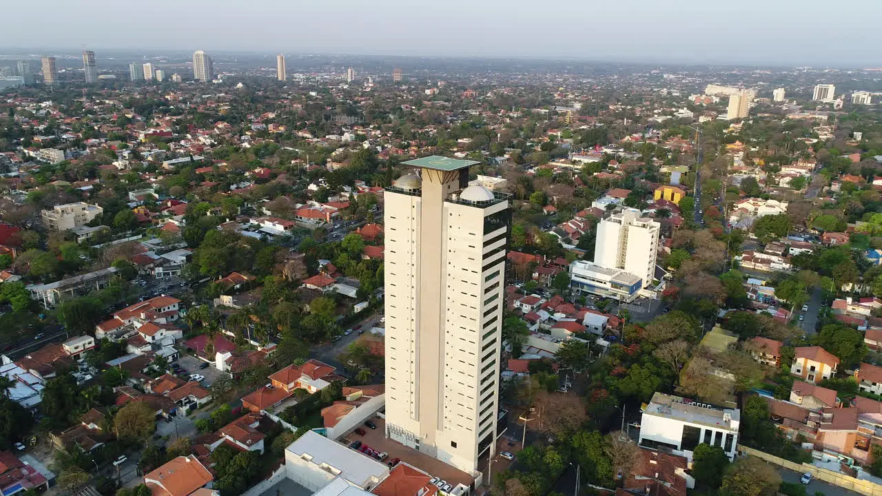 Aerial view of the Asunción skyline