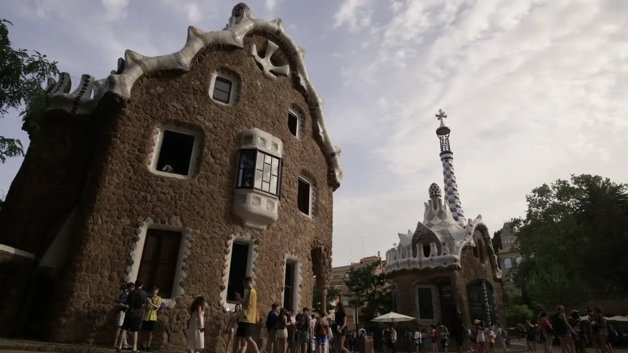 Park Guell in the city centre of Barcelona designer by artist Anthoni Gaudi