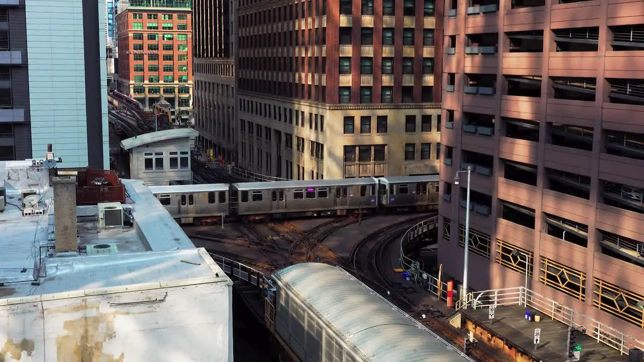 Urban City Center With Subway And Tall Buildings