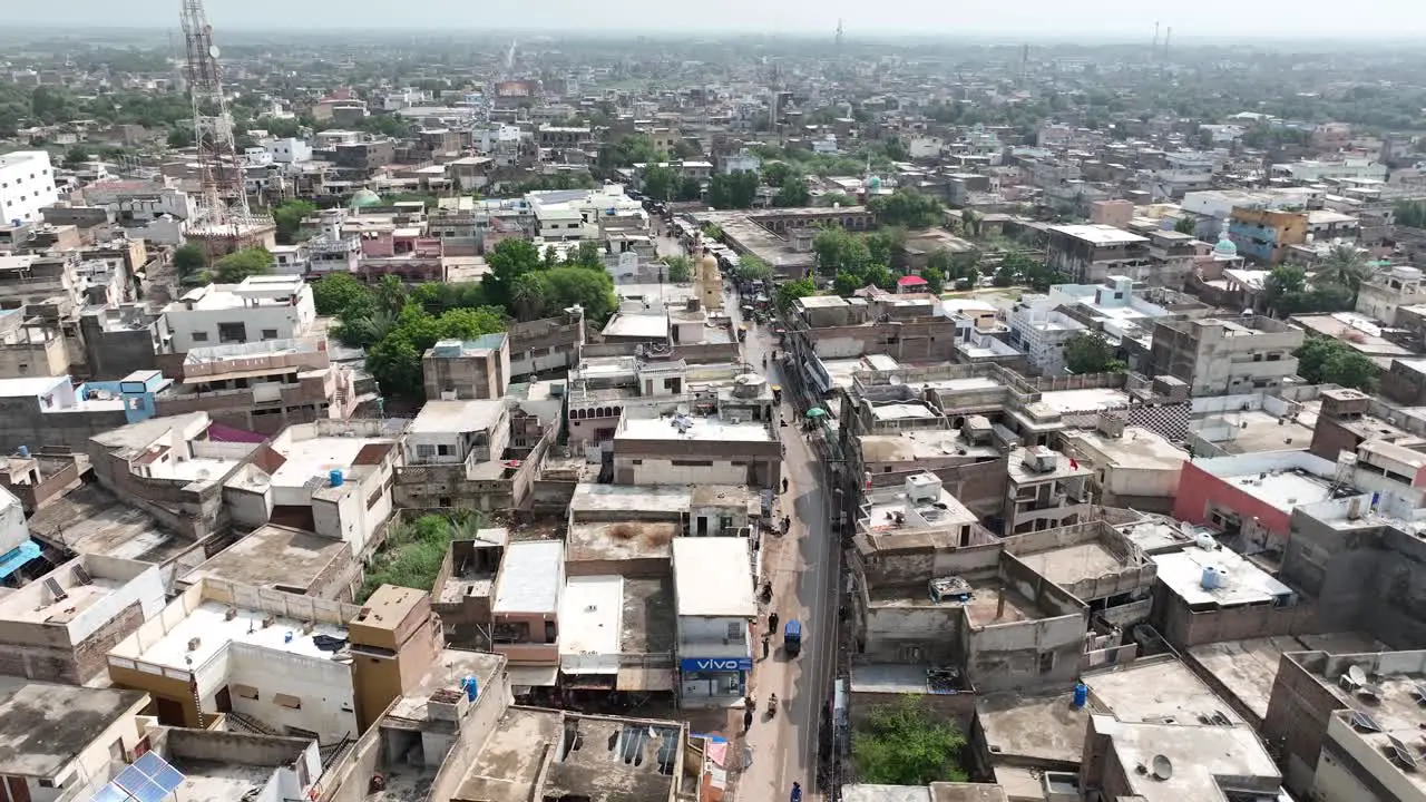 Aerial View Of Badin City In Sindh Pakistan