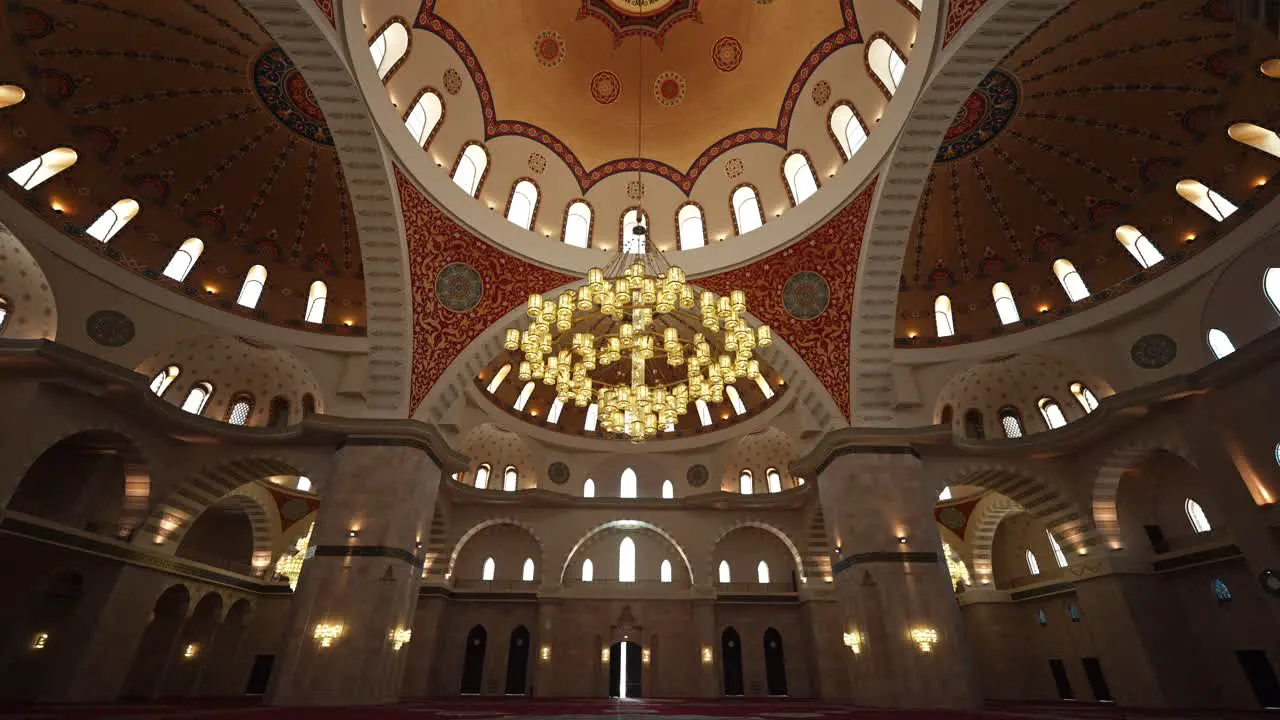 Grand Mosque Fujairah inside wide shot