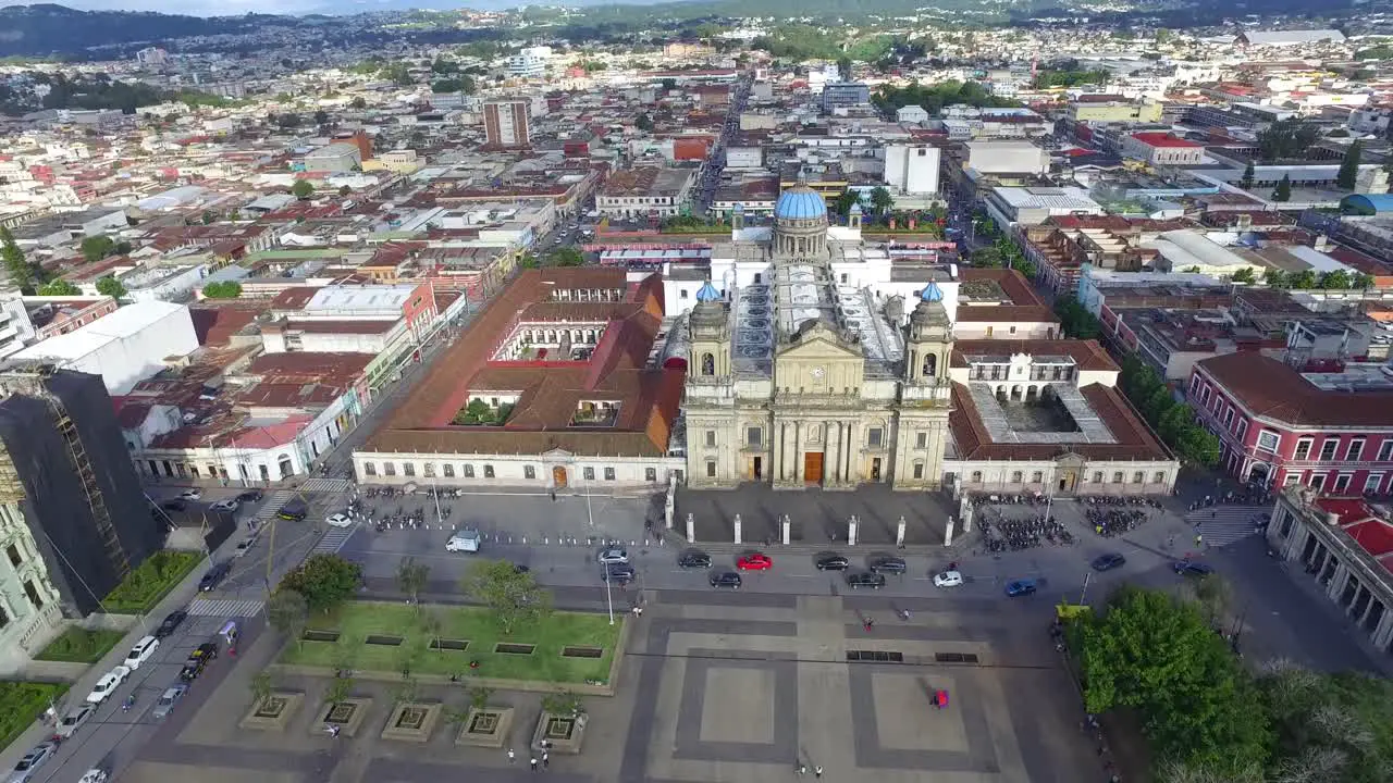 Cathedral in the central plaza in Guatemala City during day time