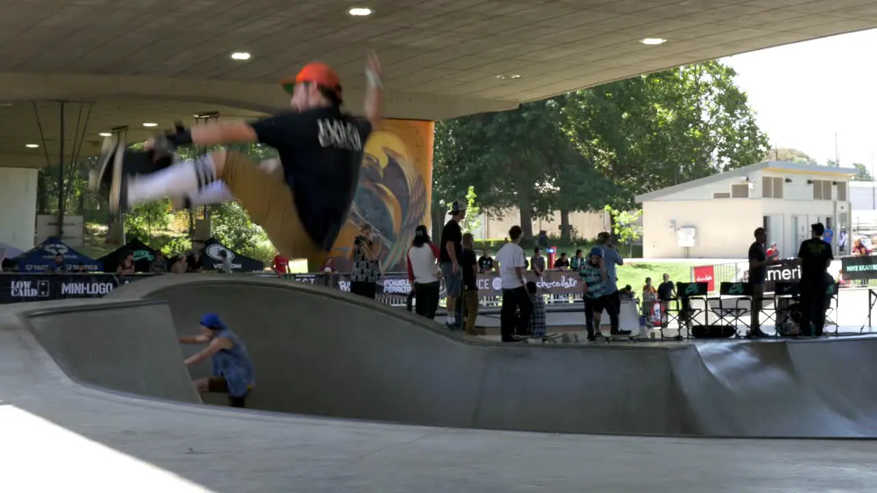 Vert Skateboarder at a Competition