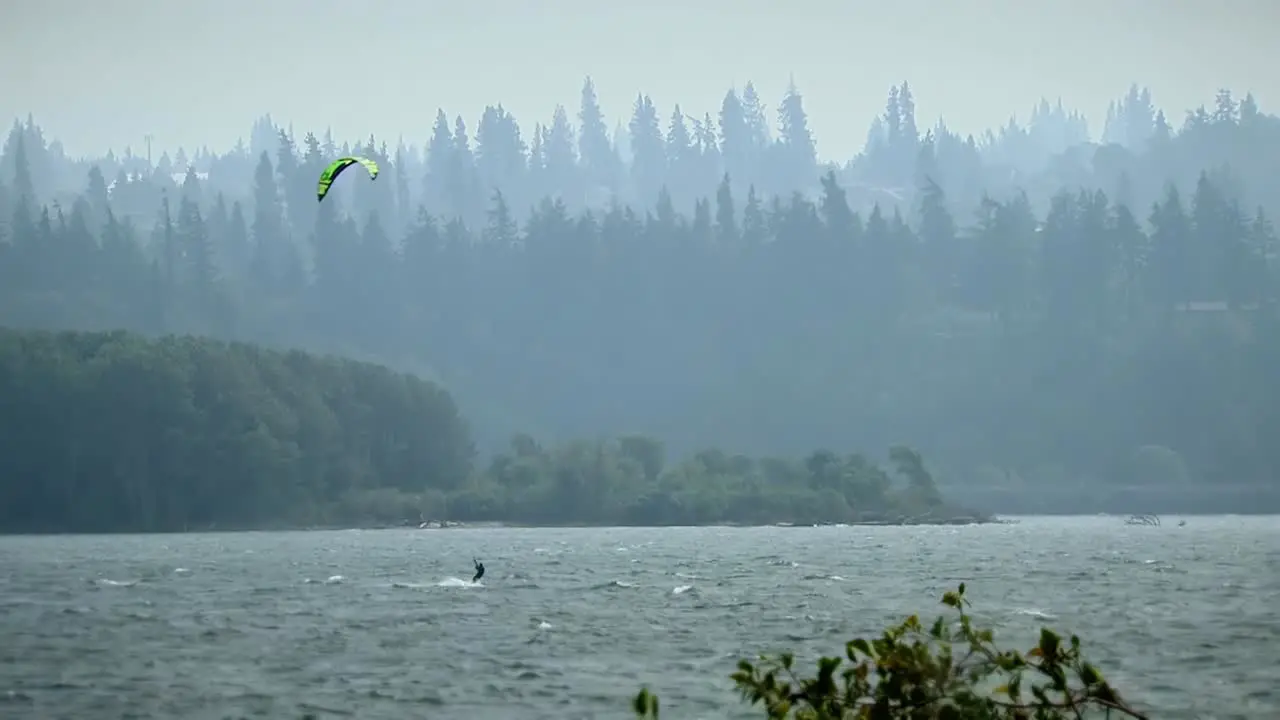 Kitesurfer On A Lake