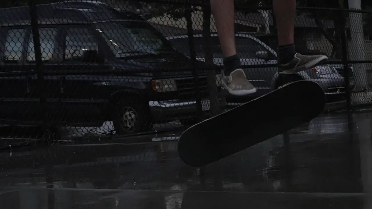 Skateboarding in the Rain 5