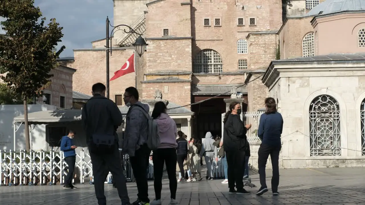 People entering Hagia Sophia