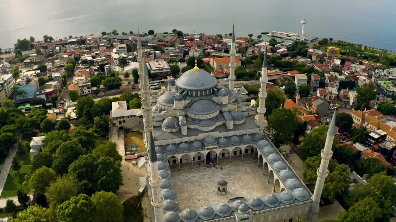 The Blue Mosque in Istanbul transforms into a masterpiece at sunset