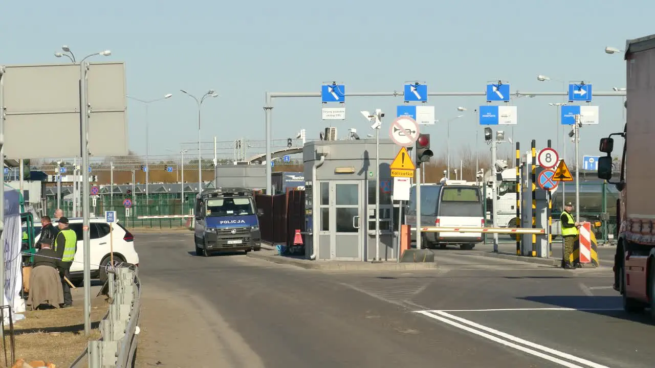 Customs border between Poland and Ukraine in Dorohusk