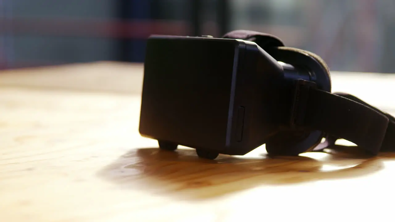 VR headset on the desk in office