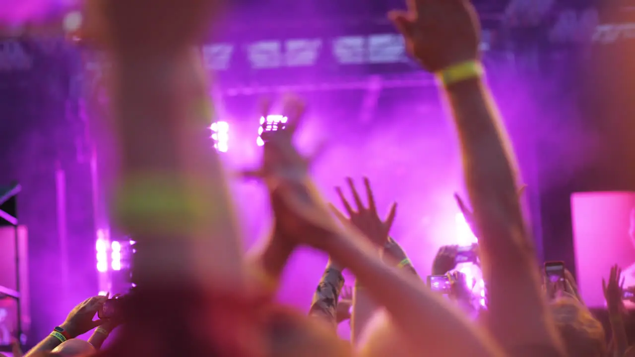 Audience greeting favourite musicians at the concert