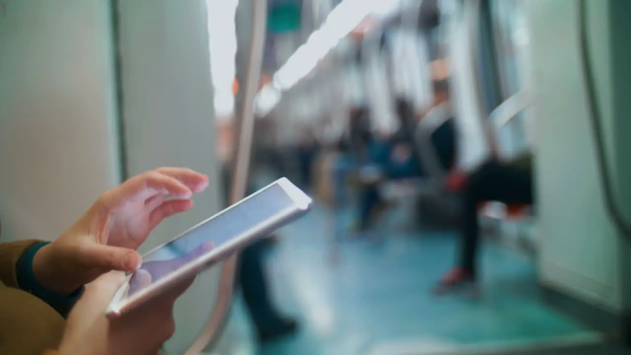 Entertainment with pad during underground travel