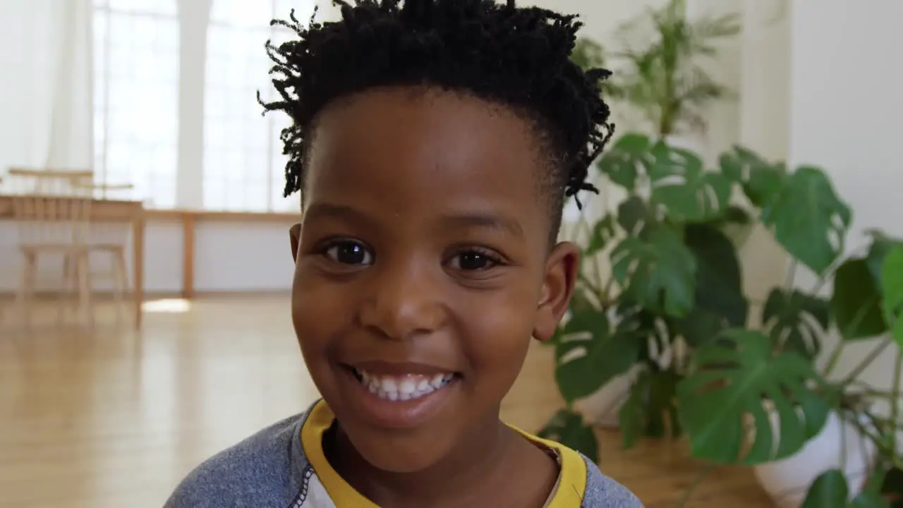 Portrait of a young boy at home