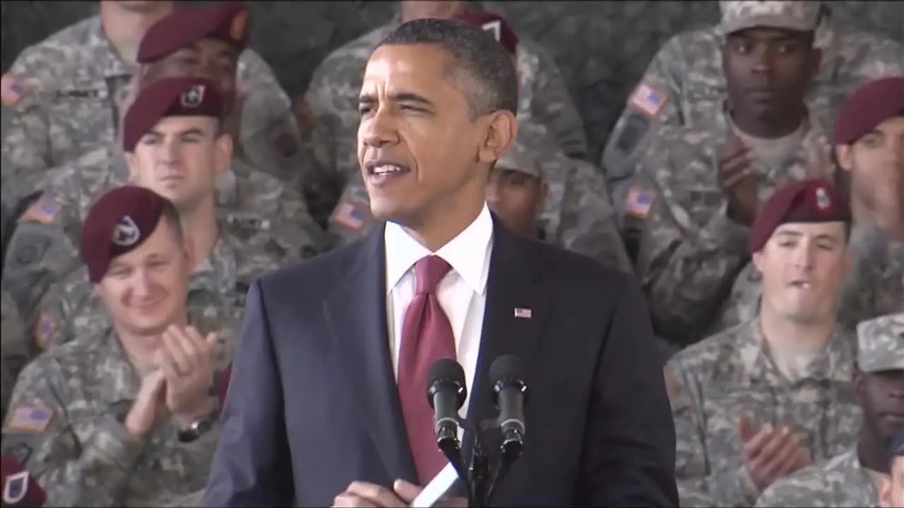 President Barack Obama Honors The Troops At A Speaking Engagement In Ft Bragg North Carolina 1