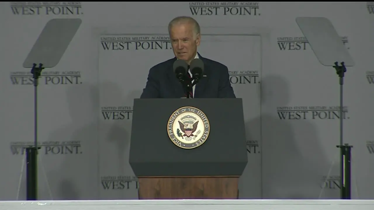 Vice President Joe Biden And Cadets At West Point Military Academy Graduation And Commencement Ceremonies 9