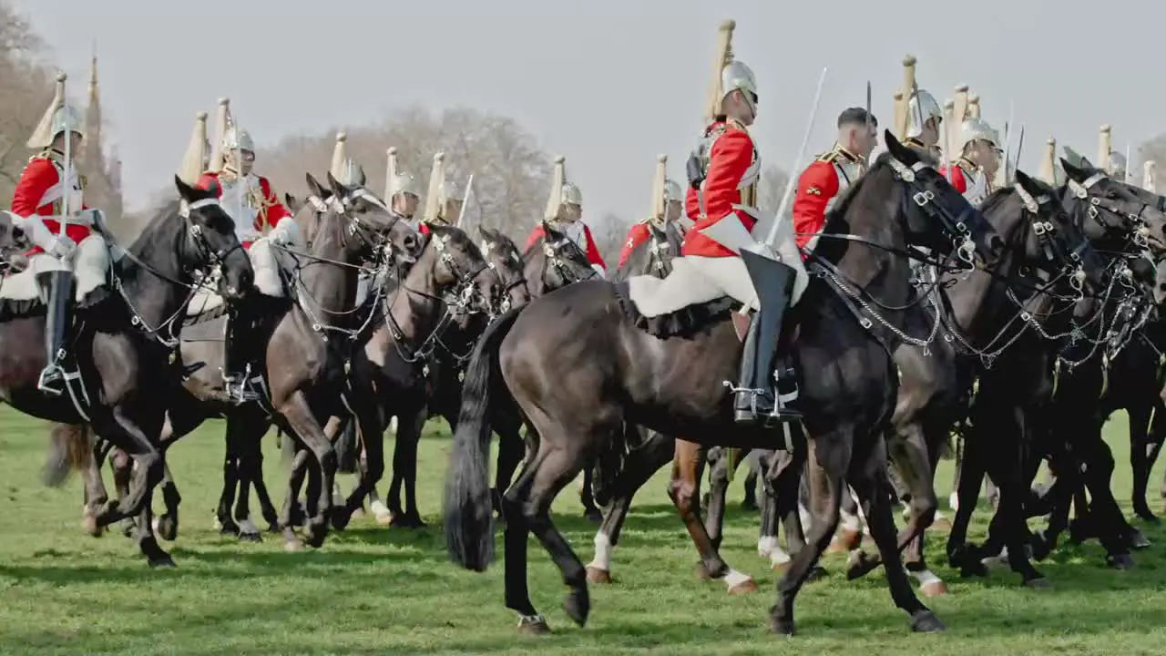 The impressive Life Guards on parade for the Major Generals Inspection prior to the Platinum Jubilee