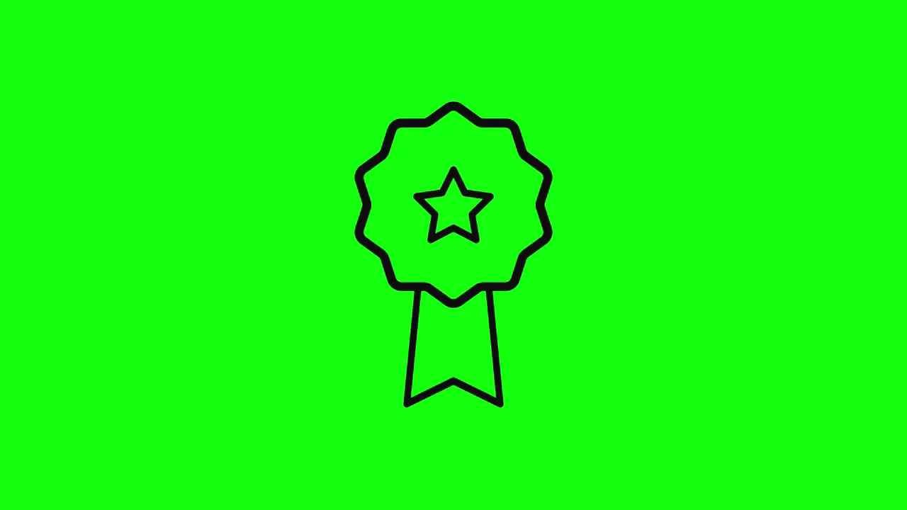 medal new text icon green screen