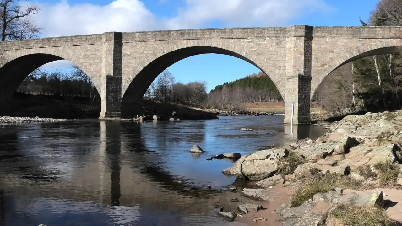 Potarch Bridge close up in bright spring sunshine