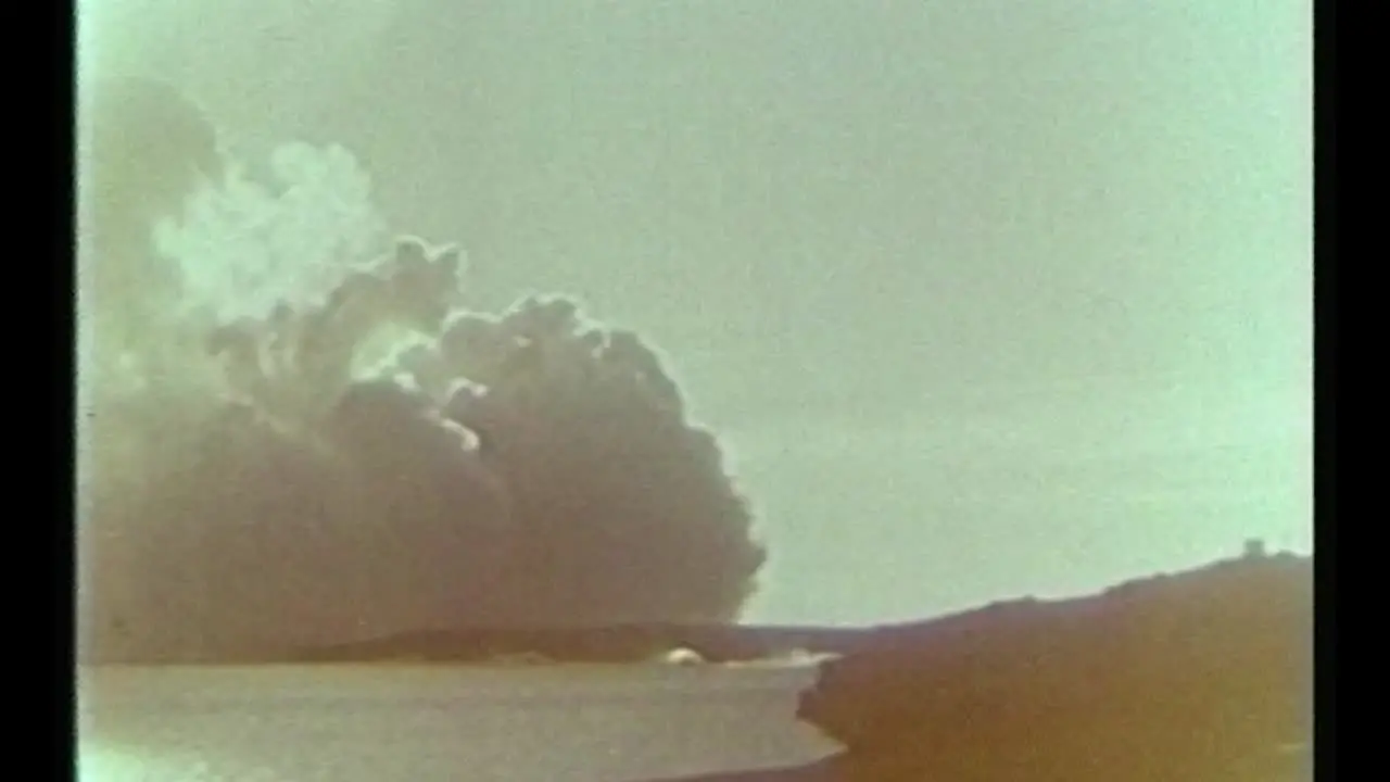 Archive Clip of Mid 20th Century Nuclear Bomb Detonation Test 11