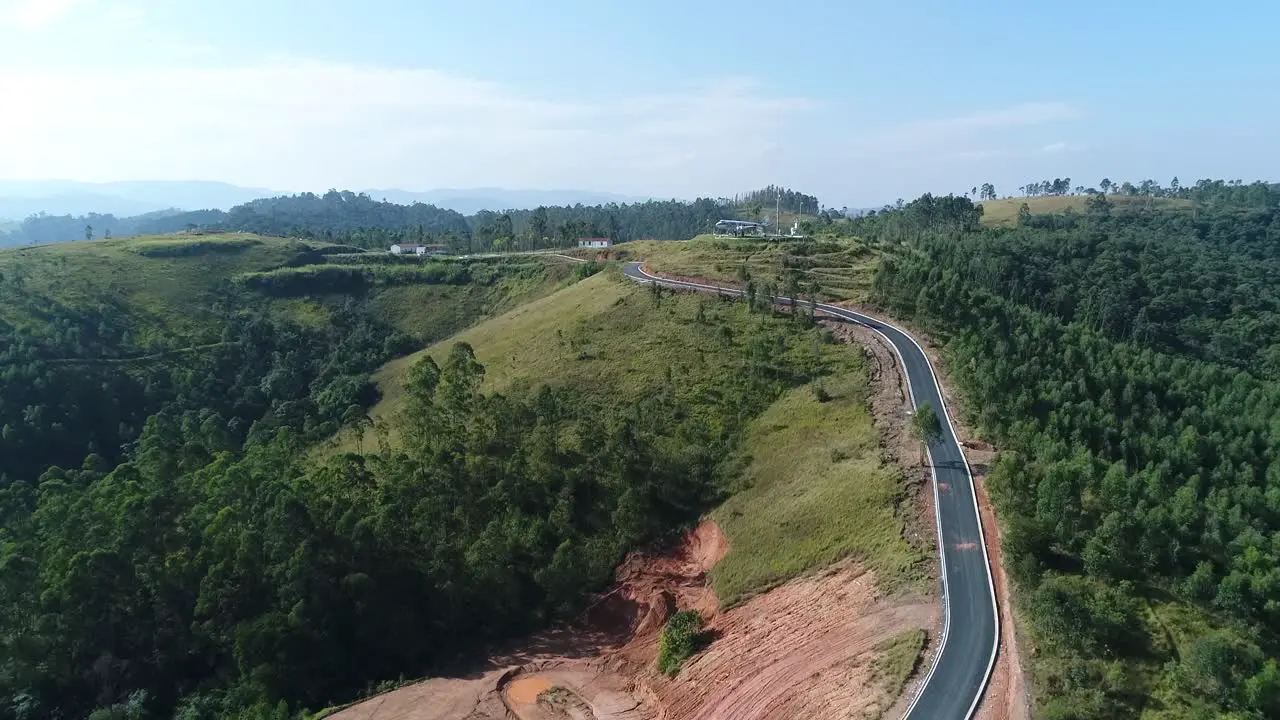 Beautiful plane with drone filming a narrow road that leads to a large old plane transformed into cinema magic sublime history in 4K resolution