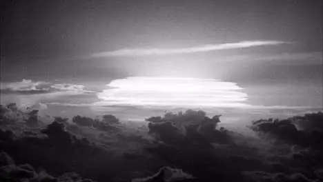 Archive Clip of Aerial View of Nuclear Bomb Detonation 