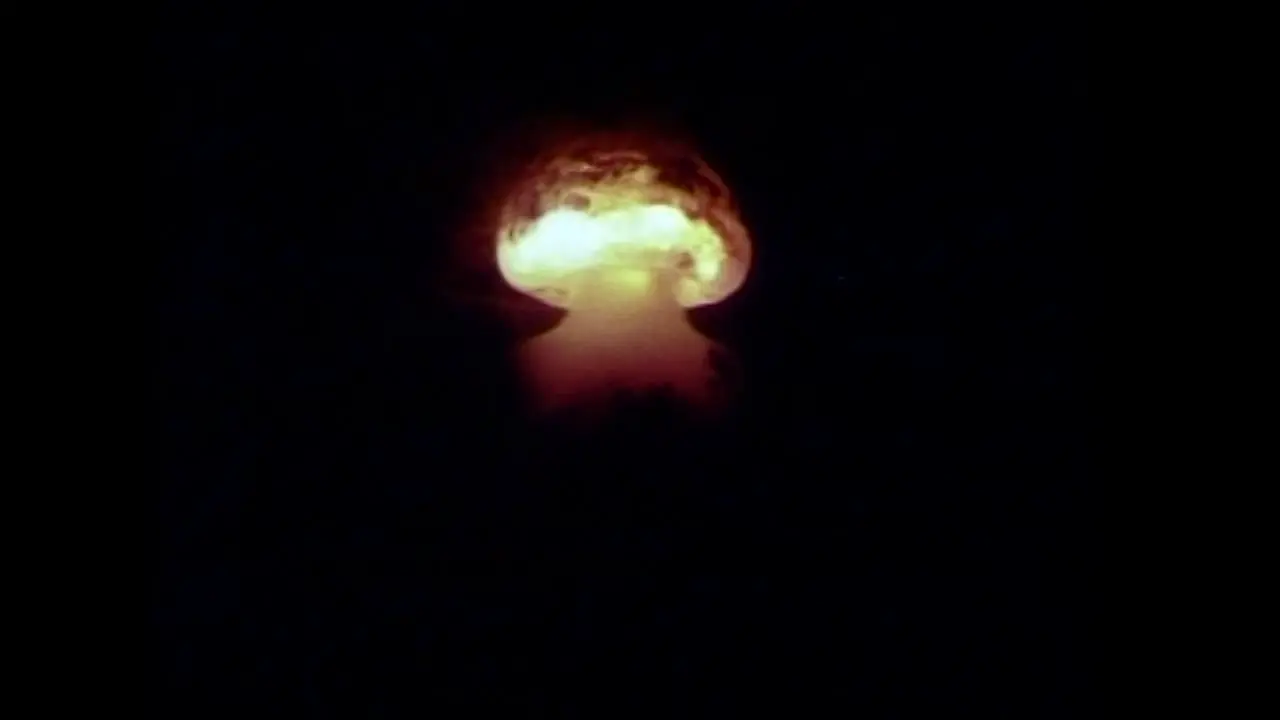 Archive Clip of Nuclear Bomb Explosion 