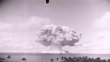 Archive Clip of Nuclear Bomb Detonation Off Tropical Coast