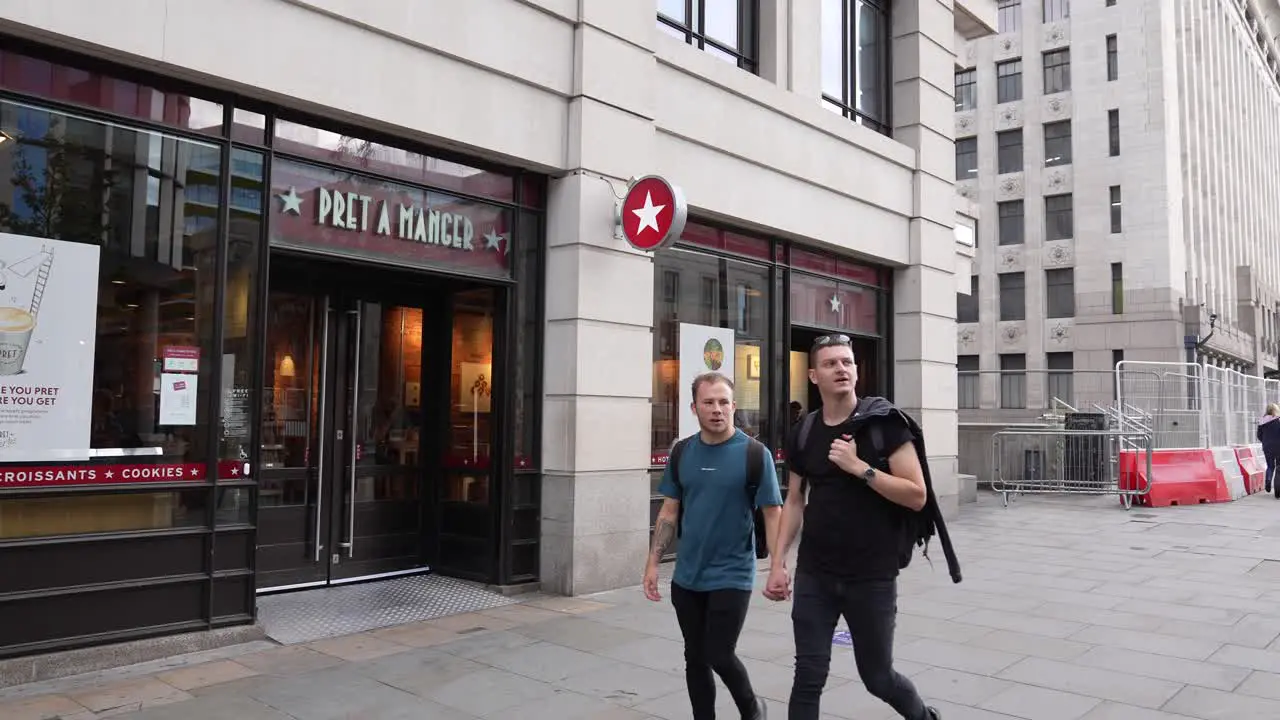 London England September 2022 Establishing shot of Pret a Manger store