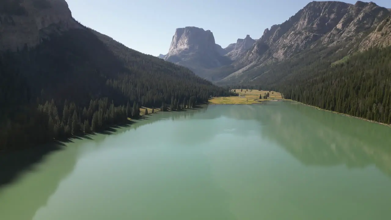 Scenery Of Green River Lakes And Squaretop Mountain At The North End Of Wind River Range In Wyoming USA