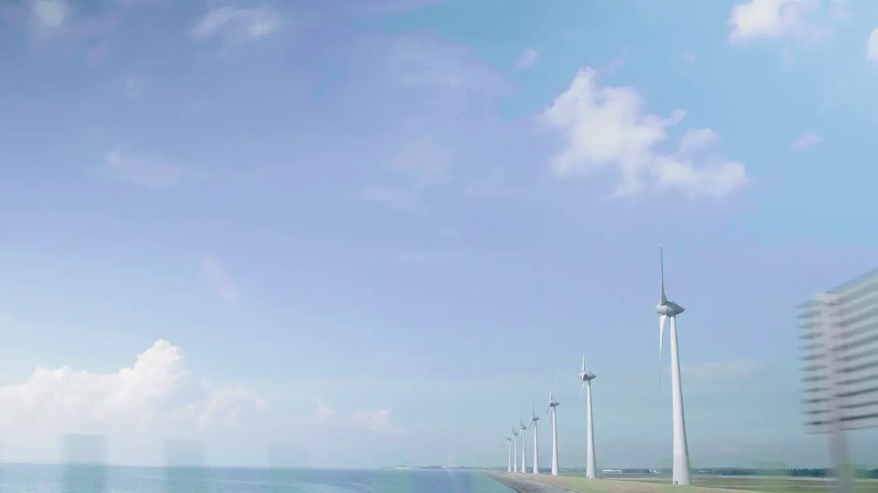 Windmills in the dutch landscape