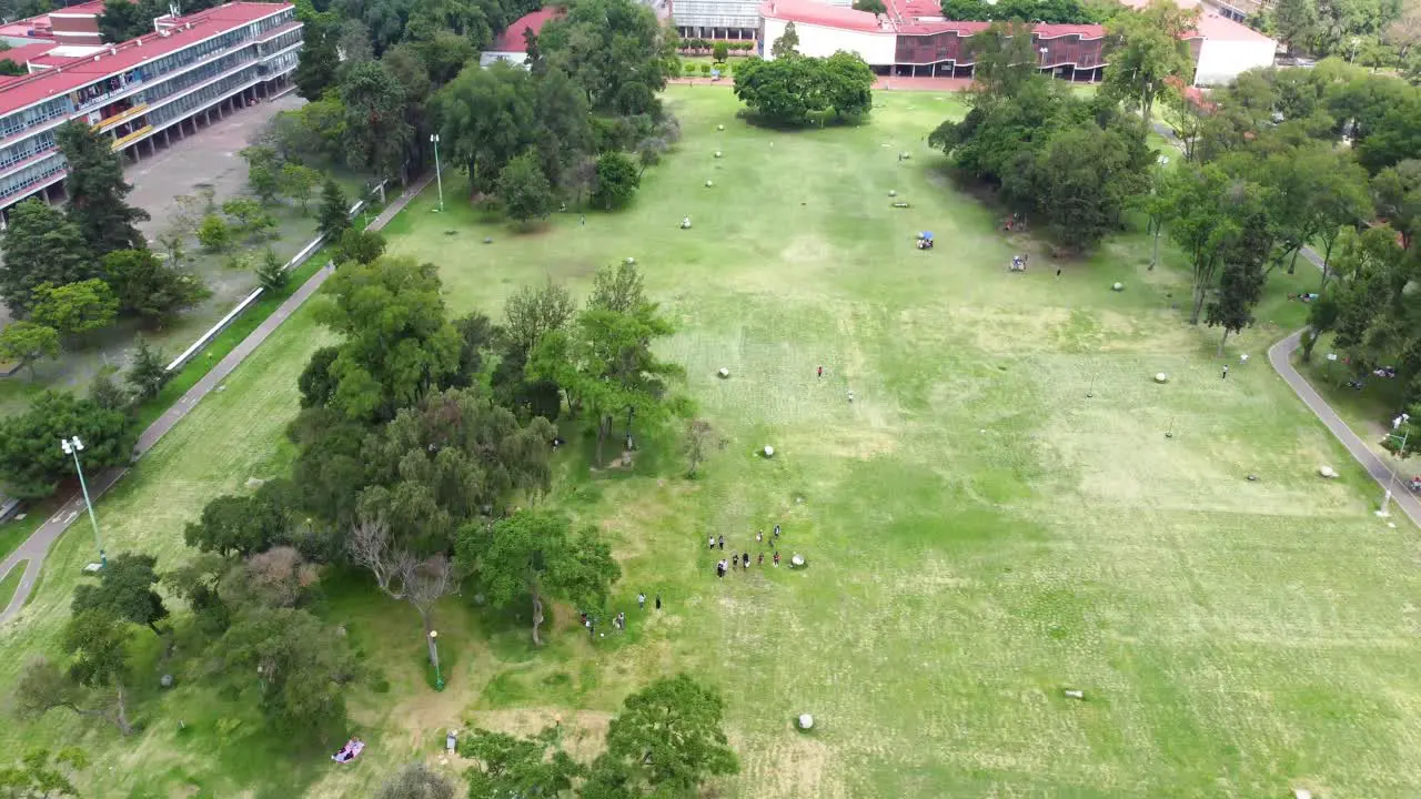 Main green spaces of the UNAM University City campus