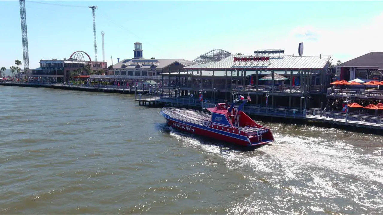 Drone Video of The Beast Boat at The Kemah Boardwalk