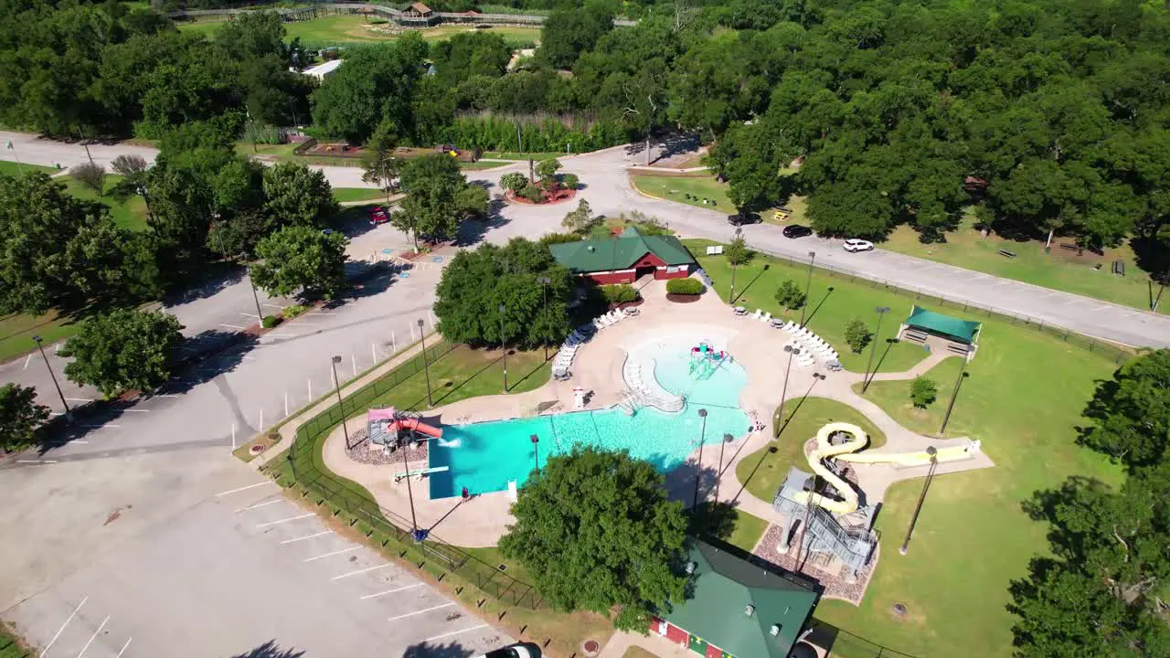 Aerial footage of the Gainesville City Swimming Pool