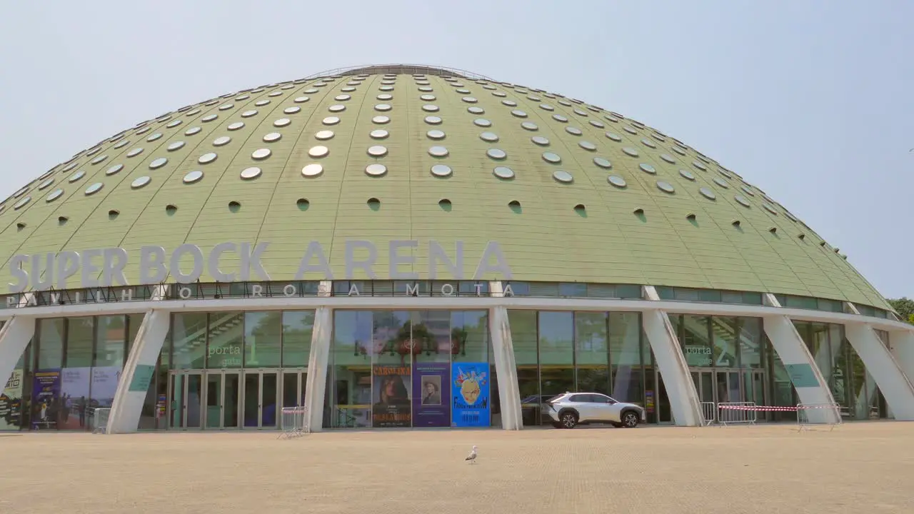 External structure of the Super Bock Arena in Porto Portugal