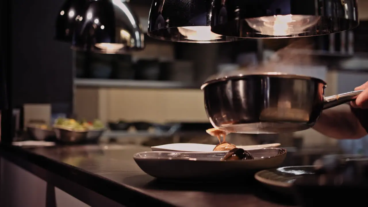 Food being prepared in a restaurant