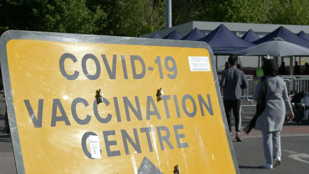 COVID-19 Mass Vaccination Centre People Arriving for their Coronavirus Vaccine