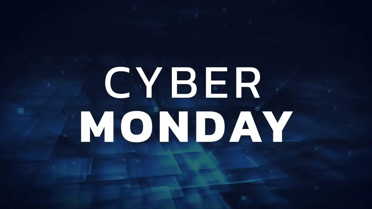 Cyber Monday sign against digital background 4k