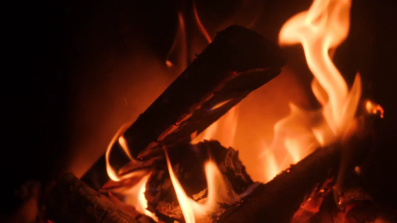 Classic fireplace scene in slow motion 180 Frames