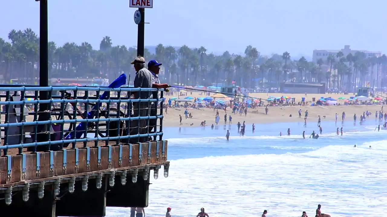 Fishing Santa Monica Pier