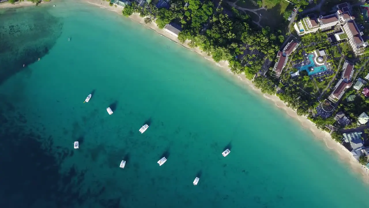 Africa Indian ocean Seychelles Beauvallon Beach yacht Drone Shooting