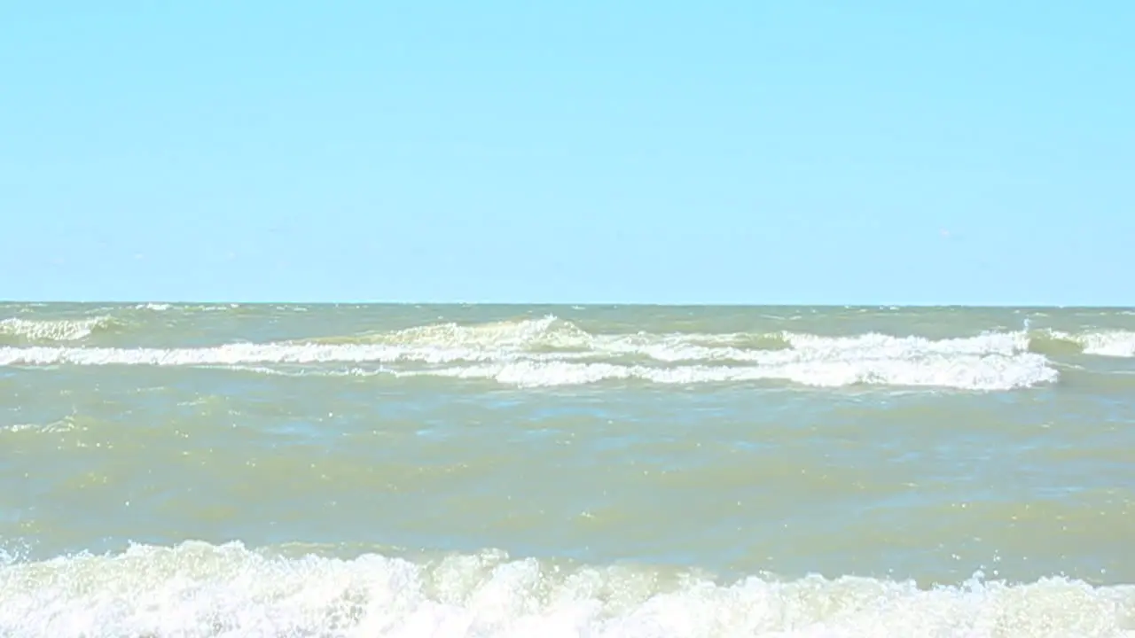 waves and the horizon line in slo-mo