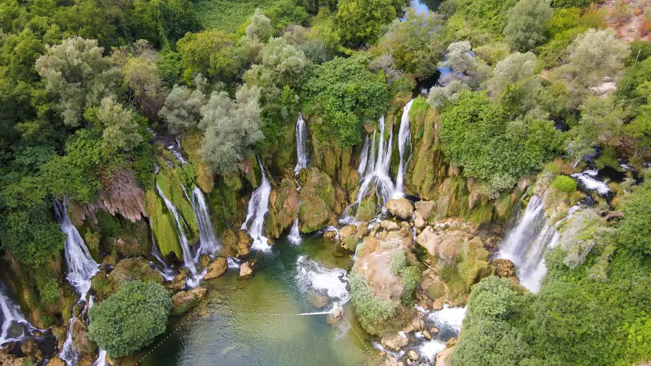 Bosnia Kravica Falls Aerial Drone 8mp4