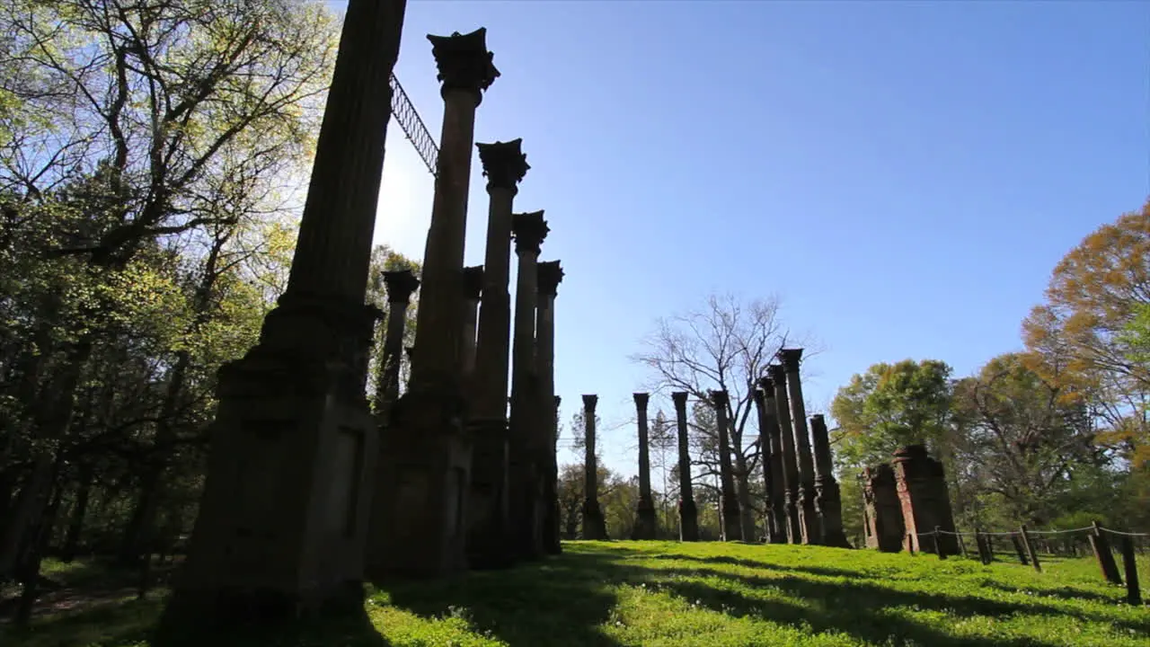 Mississippi Windsor Plantation Ruins Backlit Columns