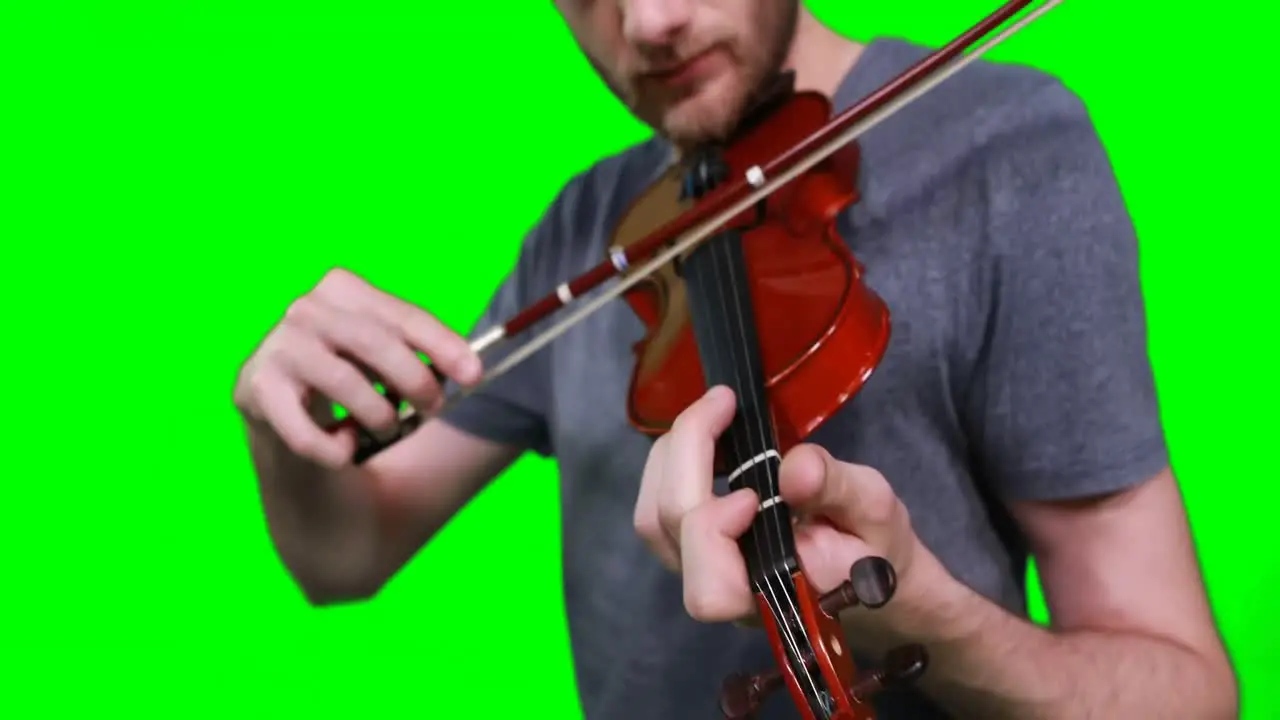 Male musician playing violin