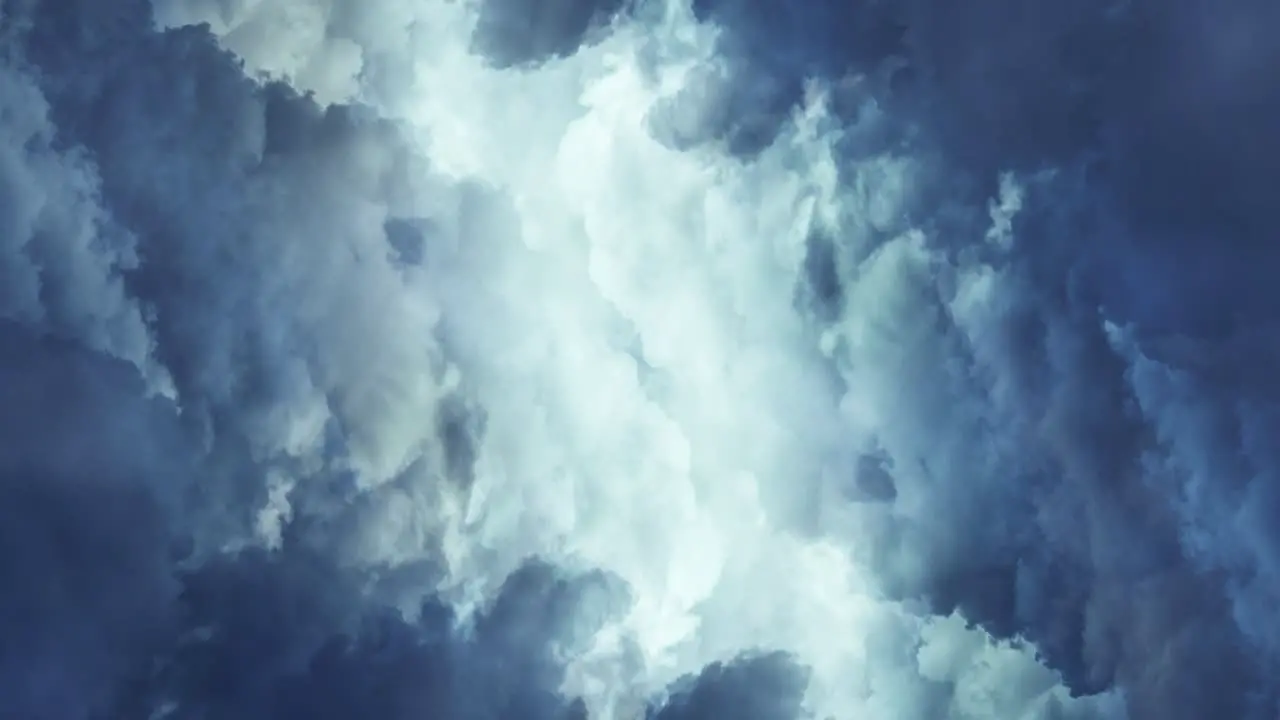 4K Lightning Storm In Clouds animation